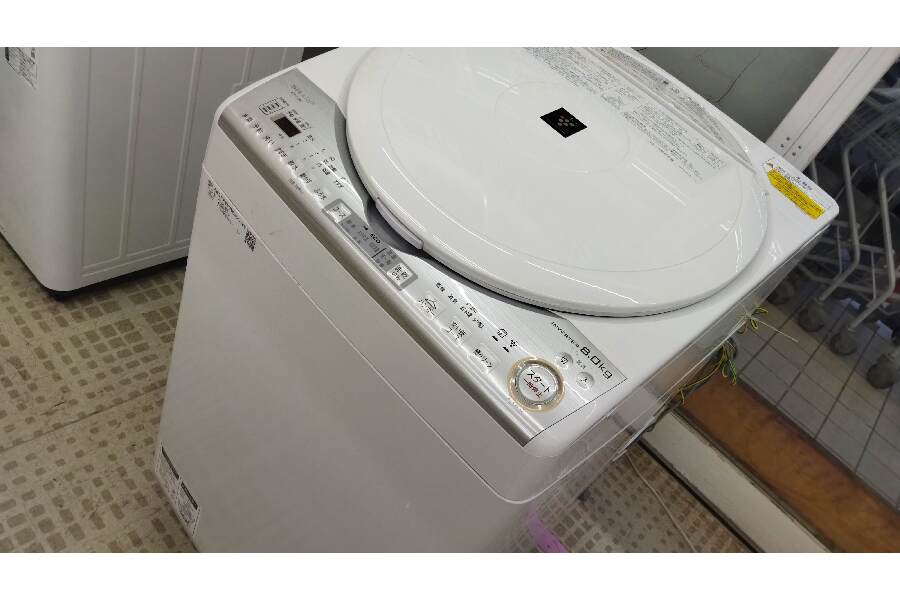 洗濯乾燥機 8kg SHARP ES-TX8C-W - 生活家電