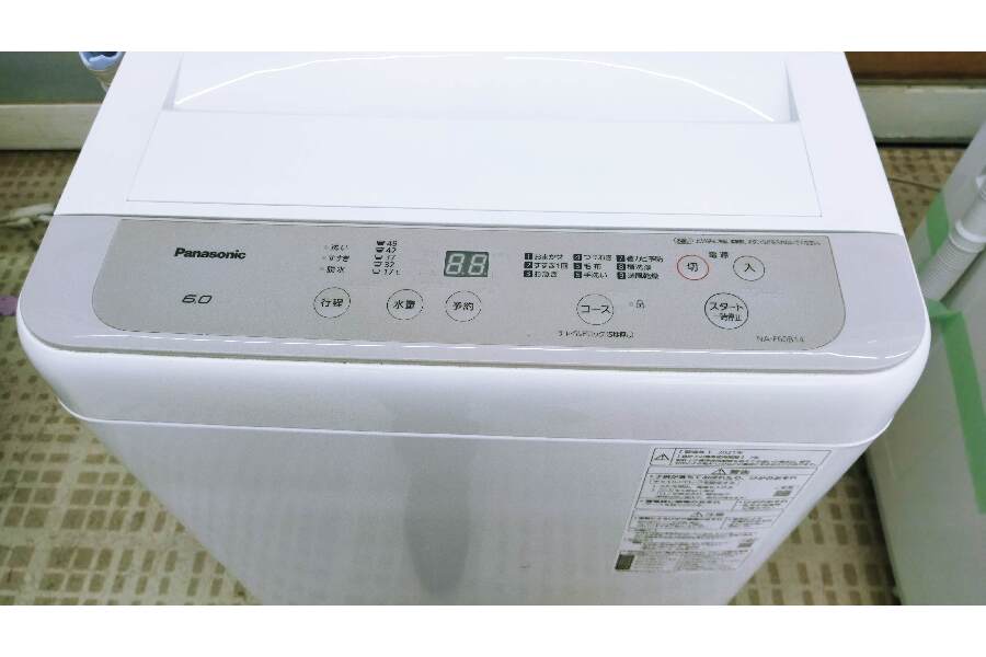 ☆シンプルな洗濯機 6ｋｇ パナソニック NA-F60B14 2021年式  をお売りいただきました♬｜2022年09月02日｜静岡県のリサイクルショップ ピックアップ浜松宮竹店