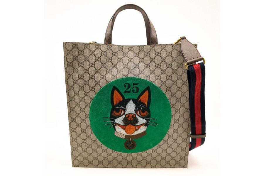 GUCCI 2WAYショルダーバッグ GGスプリーム 犬 アップリケ 入荷しました 