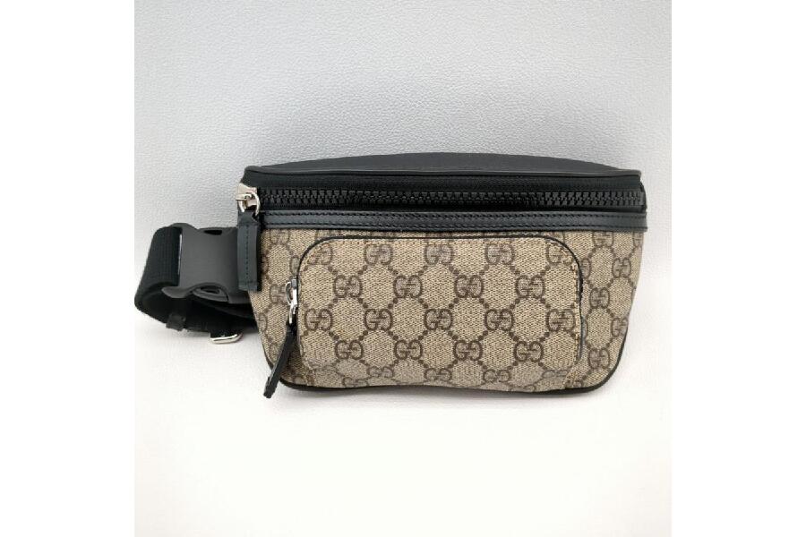 グッチ（GUCCI）450946 ウエストバッグ GGスプリーム ブラック