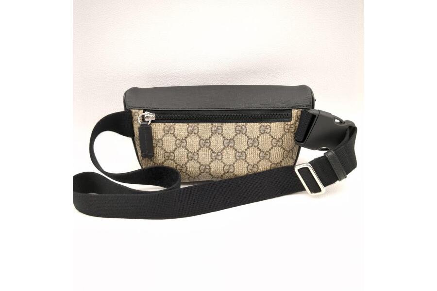 グッチ（GUCCI）450946 ウエストバッグ GGスプリーム ブラック