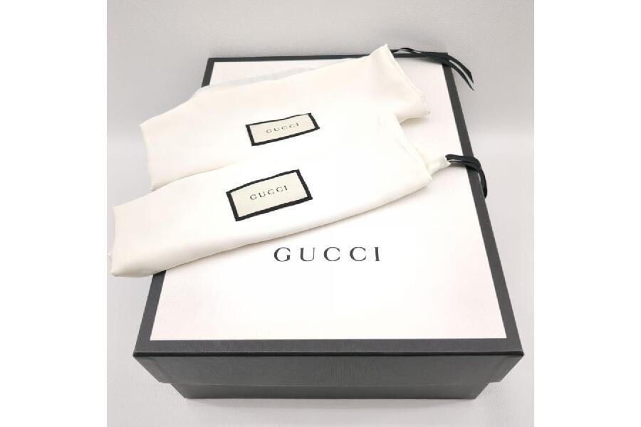 GUCCI 598315 ウールホースビットローファー ネイビー GG柄 SIZE 5 1/2