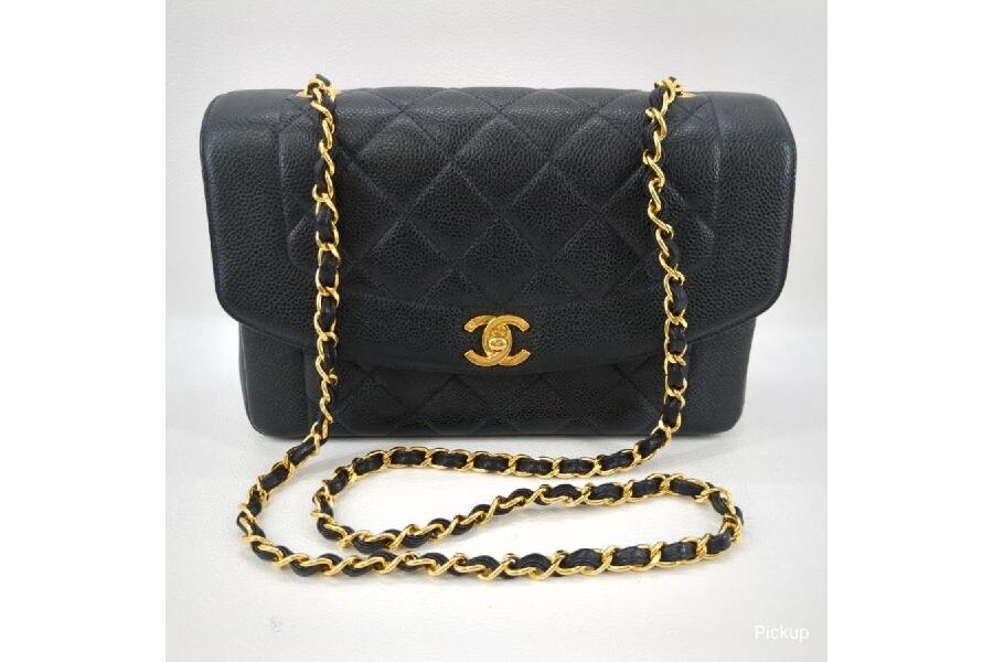 美品】 CHANEL マトラッセ ブラック キャビアスキン ダイアナフラップ シングルチェーンバッグ ゴールド金具 シャネル  入荷しました♪｜2024年06月26日｜静岡県のリサイクルショップ ピックアップ磐田店