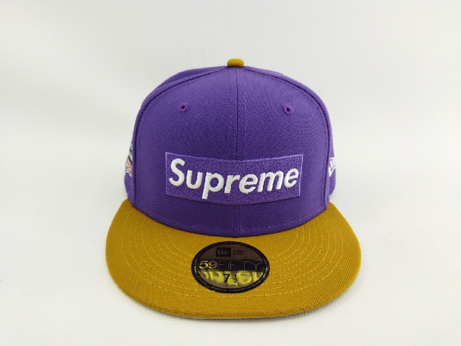 廉価販売 Supreme 2-Tone Box Logo New Era 紫 キャップ - 帽子