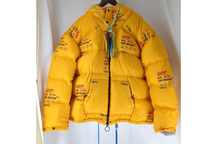 オフホワイト ダウンジャケット サイズ XL イエロー メンズ OFFWHITE 19AW/YELLOW OMED019F19F06003 古着 中古  入荷しました♪｜2024年04月30日｜静岡県のリサイクルショップ ピックアップ藤枝高洲店