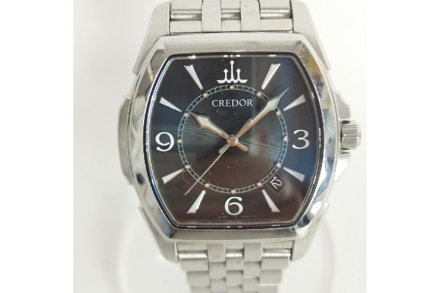 セイコー クレドール シグノ パシフィーク クォーツ デイト 白文字盤 GCAX985 8J82-0AC0 SEIKO CREDOR - ブランド腕時計
