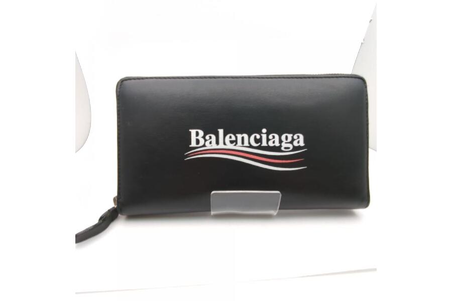 BALENCIAGA バレンシアガ ラウンドファスナー長財布 ブラックｘ