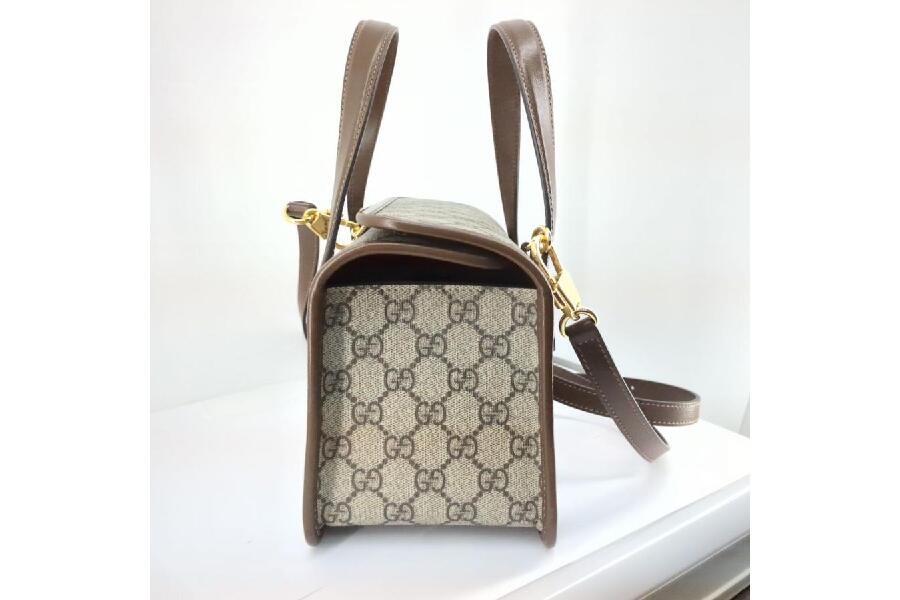 GUCCI グッチ ホースビットミニトップハンドルバッグ 2WAY ブラウン 1955 GGスプリーム 645453  入荷しました♪｜2024年01月03日｜静岡県のリサイクルショップ キンバリー浜松高林店