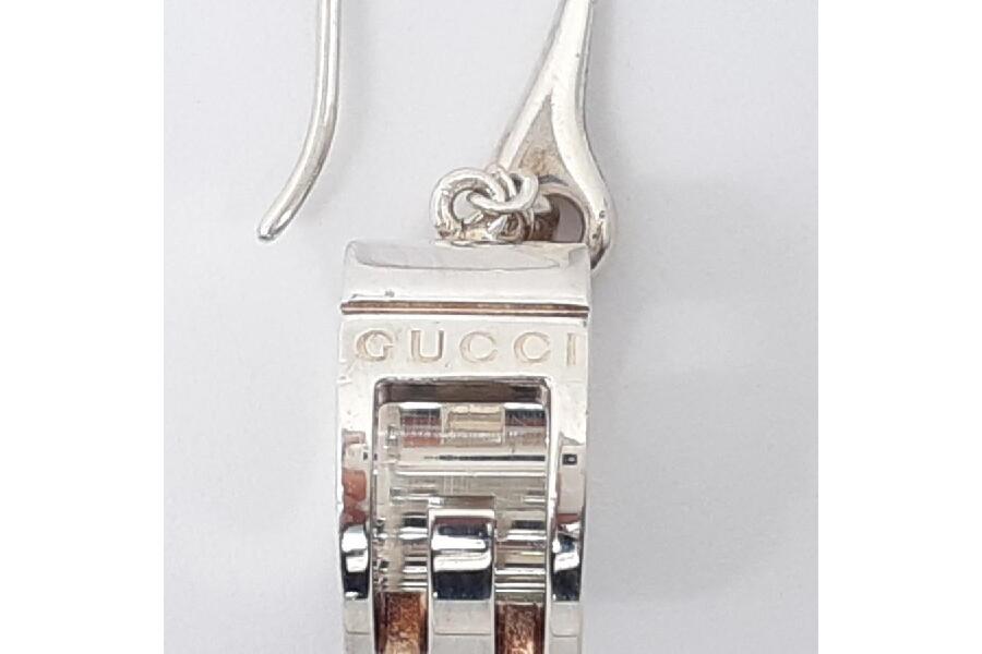 グッチ ピアス シルバー925 GUCCI 幅約13ｍｍｘ7ｍｍ SILVER925 新品