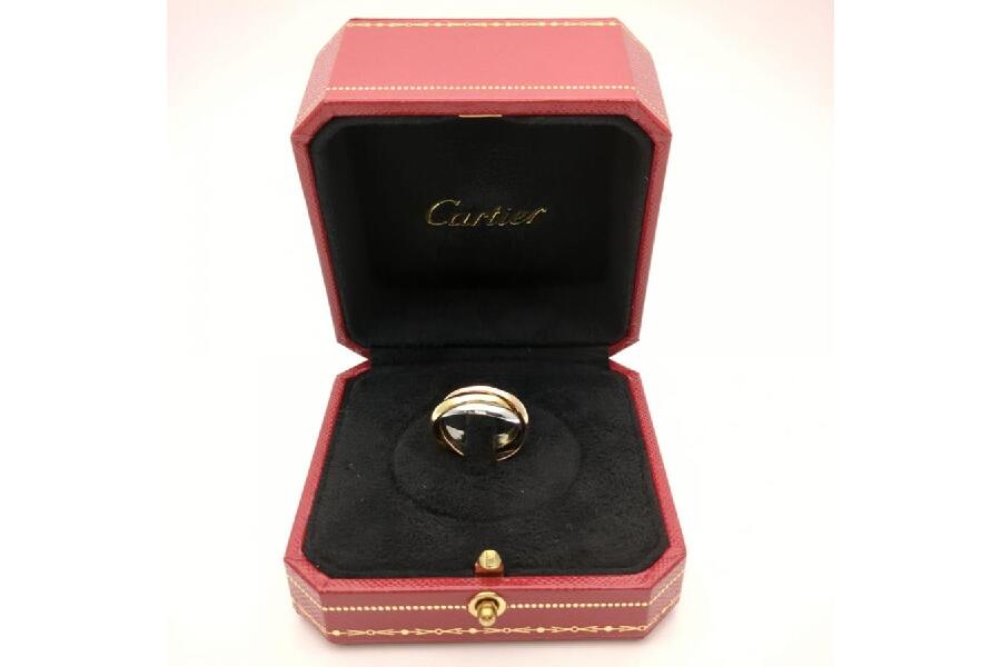 箱付き　カルティエ  トリニティ♯51  K18 3連リング　リング  指輪うるるん市場