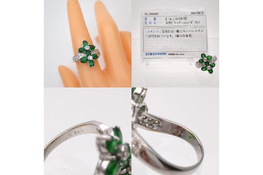 ソーティング 天然グリーングロッシュラーガーネット 2.54ct