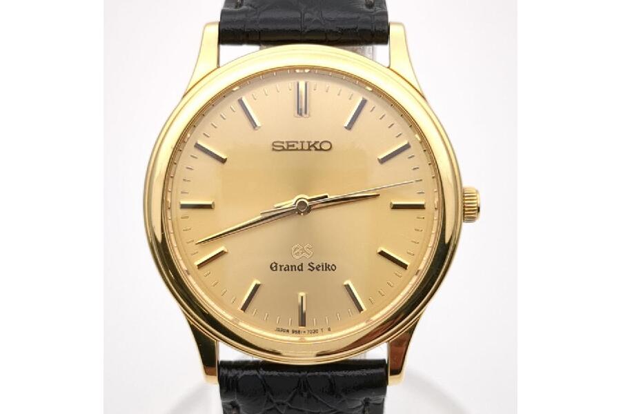 グランドセイコー Ｋ18 18金 ゴールド 純正尾錠 9581-7010 クォーツ メンズ 腕時計 箱 GS SEIKO 中古  入荷しました♪｜2024年06月14日｜静岡県のリサイクルショップ キンバリー藤枝インター店