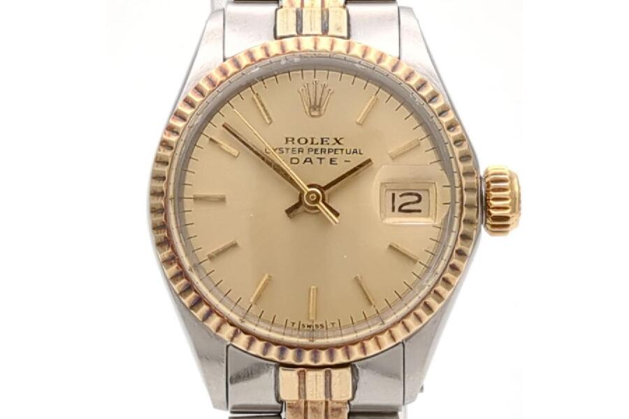 OH済 ロレックス オイスターパーペチュアルデイト 6517 自動巻 SS/YG コンビ レディース 腕時計 ROLEX  入荷しました♪｜2024年07月16日｜静岡県のリサイクルショップ キンバリー藤枝インター店