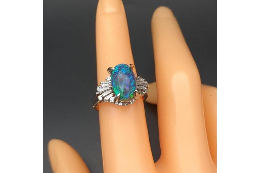 ソーティング 天然ブラックオパール 3.59ct リング 10.5号 Pt900 8.7g 指輪 ジュエリー Black Opal  中古入荷しました♪｜2024年09月23日｜静岡県のリサイクルショップ キンバリー藤枝インター店