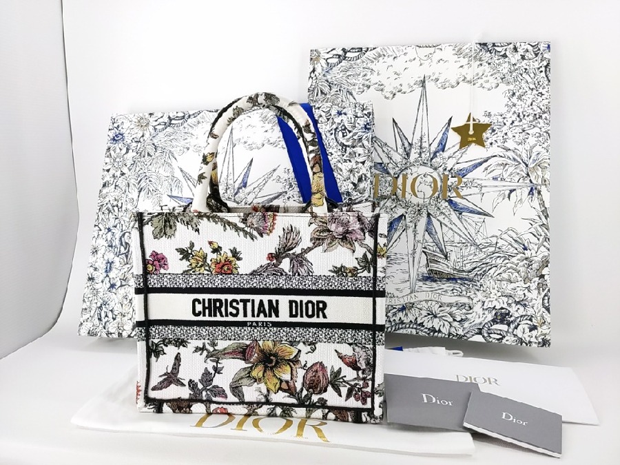 DIOR BOOK TOTE スモールバッグ Dior エンブロイダリー ブックトート