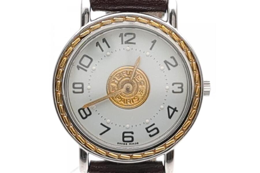 エルメス セリエ 腕時計 レディース クォーツ 社外ベルト HERMES 女性