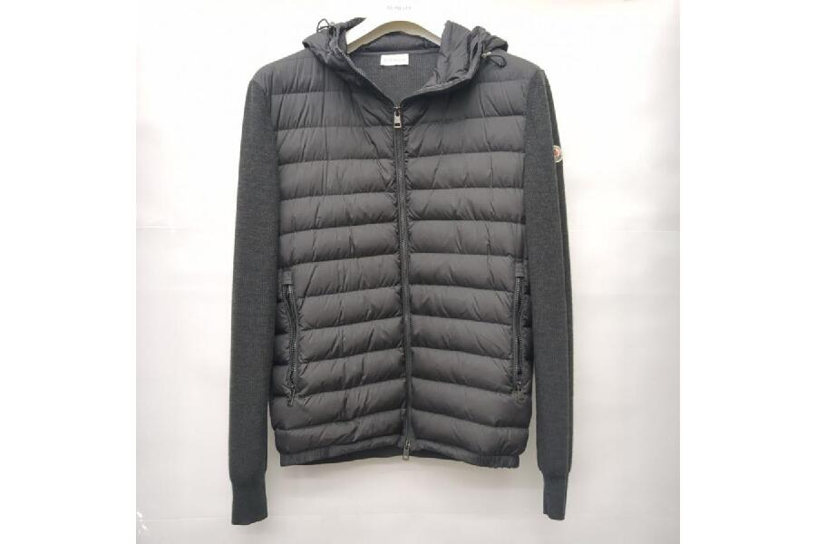 モンクレール MONCLER ダウンパーカー ニット切替カーディガン サイズXL グレー×ブラック MAGLIONE TRICOT CARDIGAN  入荷しました♪｜2024年08月27日｜静岡県のリサイクルショップ キンバリー静岡SBS通り店